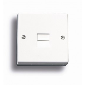 Standard white single secondary telephone socket