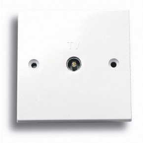 Standard white single Co-Axial socket