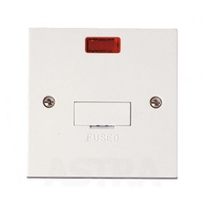 Standard white Fused spur with neon